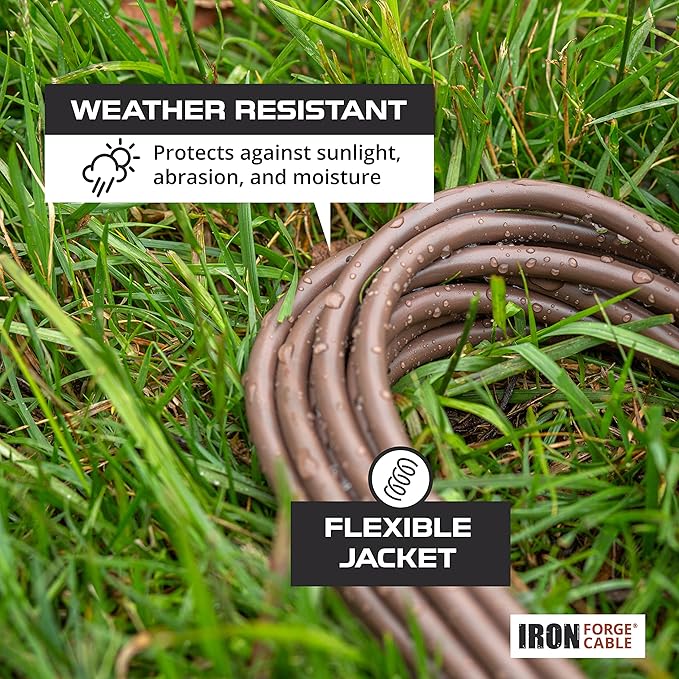 Iron Forge Cable 10ft Brown Outdoor Extension Cord - Image 3