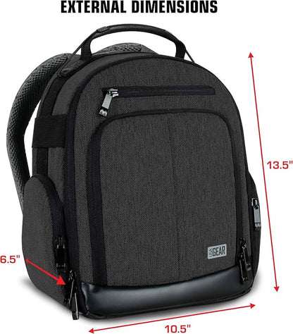 USA Gear Audio Equipment Backpack Fits Audio-Technica System 10, Shure BLX4 - Image 8