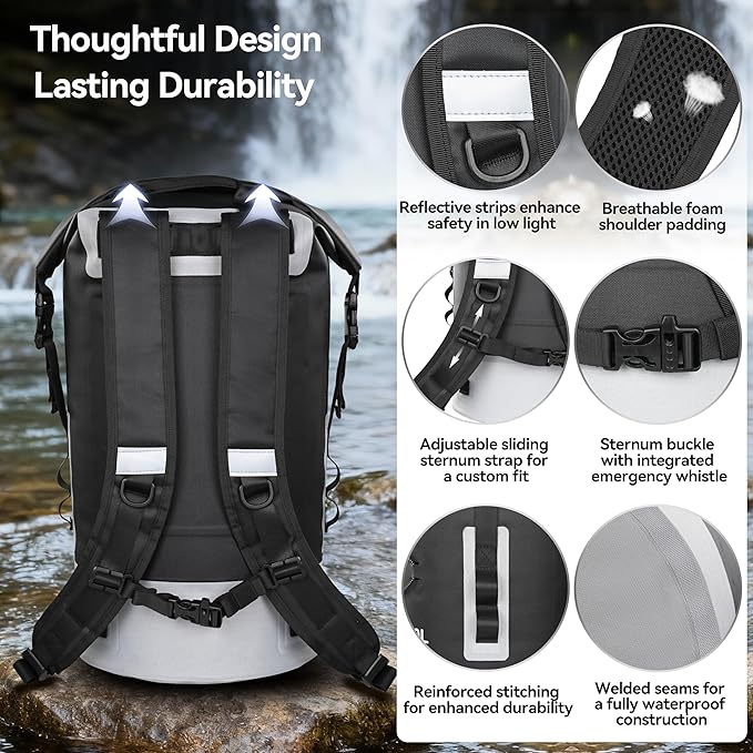 MARCHWAY Floating Roll Top Dry Bag, Flexible Lightweight TPU Waterproof - Image 5