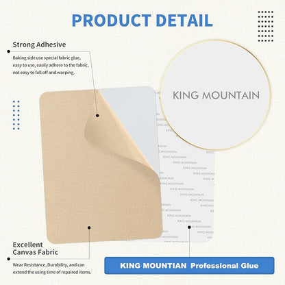 KING MOUNTAIN Canvas Repair Patch 9 x11 Inch 4 Pcs Self-Adhesive Waterproof - Image 3
