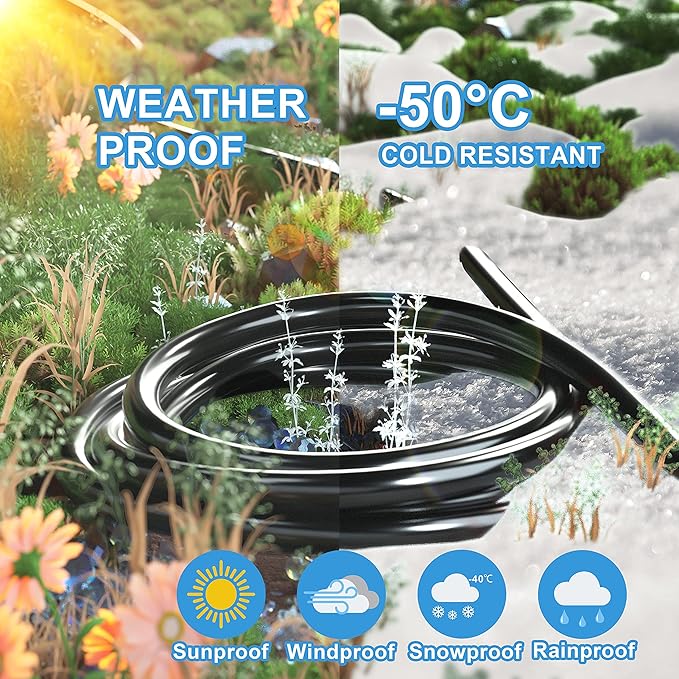 HUANCHAIN 15 FT 16 Gauge Black Indoor Outdoor Extension Cord Waterproof - Image 5
