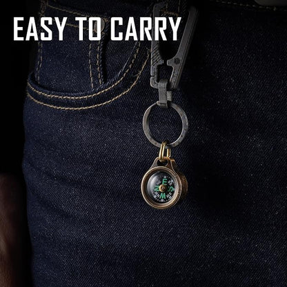 MecArmy Mini Titanium/Brass Compass, Waterproof IPX5 Pocket Compass - Image 7
