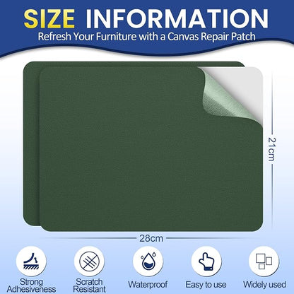 Self-Adhesive Canvas Repair Tape, 8.3" x 11" Waterproof Canvas Repair Patch - Image 2