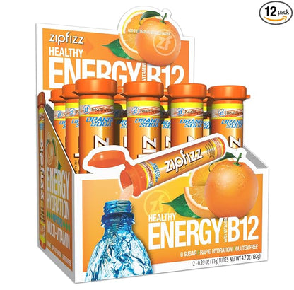 Zipfizz Daily Energy Drink Powder, 12 Pack | 3-in-1 Sustained Energy, Rapid by Zipfizz