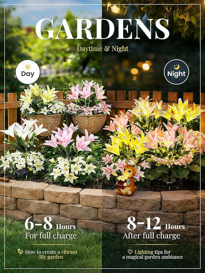 GIGALUMI Solar Garden Lights, Yard Decorations Outdoor, Allergy-Free Light up - Image 3