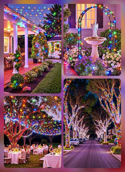 Brightown Solar String Lights Outdoor, 2 Pack Total 80FT 200 LED Solar Powered - Image 6