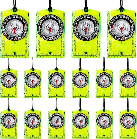 16 Pcs Orienteering Compass Acrylic Hiking Compass by Swakuta