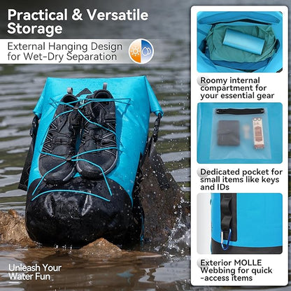 MARCHWAY Floating Roll Top Dry Bag, Flexible Lightweight TPU Waterproof - Image 4