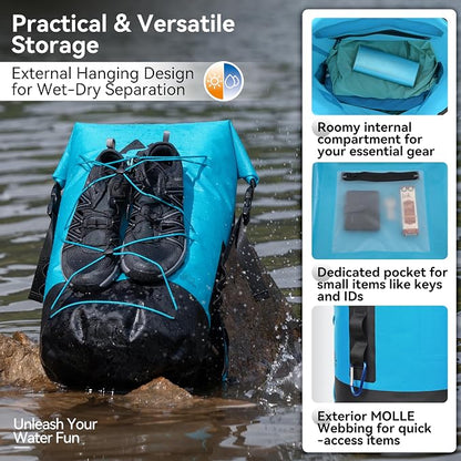 MARCHWAY Floating Roll Top Dry Bag, Flexible Lightweight TPU Waterproof - Image 4