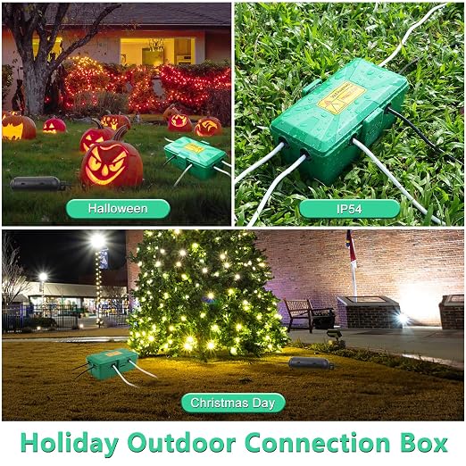 NineLeaf Outdoor Electrical Box, IP54 Waterproof Extension Cord Cover - Image 2