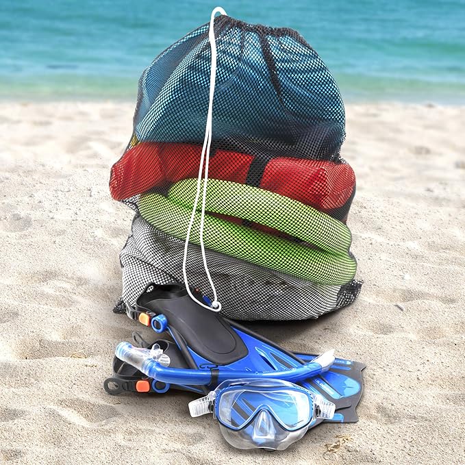 Champion Sports Mesh Equipment Bag – Heavy-Duty Nylon Drawstring Bag - Image 7