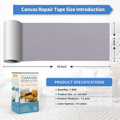KING MOUNTAIN Canvas Repair Tape, Outdoor Gear Patch, 4×63 Inches, Waterproof - Image 4