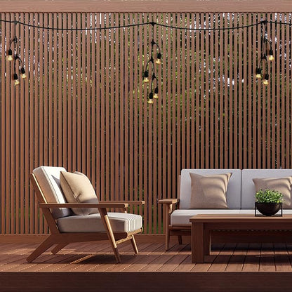 Feit Electric 12ft LED Outdoor Fence String Lights, 10 Sockets, E26 Base - Image 4
