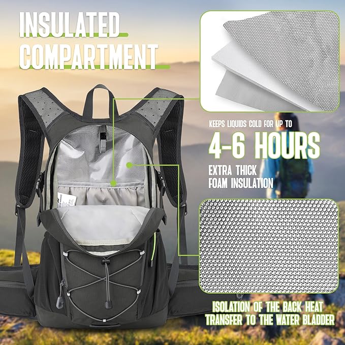 N NEVO RHINO Hydration Backpack, 18L Multipurpose Hiking Backpack - Image 4