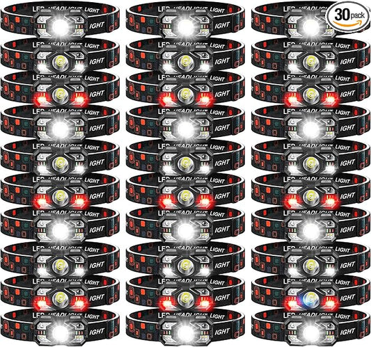 Headlamp Rechargeable 30Pack, 3000 Lumen Ultra-Light Bright Headlamp Flashlight by Northlet