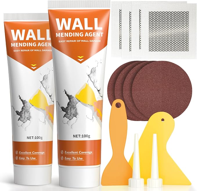 Drywall Repair Kit, Wall Patch Repair Kit, 2 Pack Wall Patching Agent, Simple by NINGOO