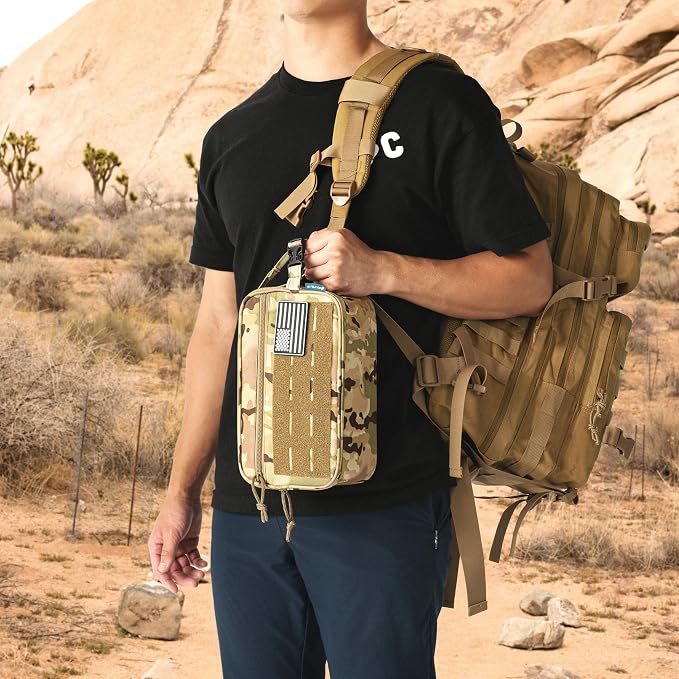 PAVILIA Tactical Toiletry Bag for Men, Travel Hygiene Bag, Military Gear Dopp - Image 7