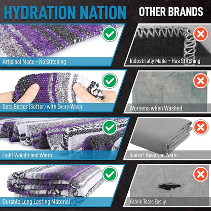 Hydration Nation Authentic Extra Large Mexican Blanket - Image 7
