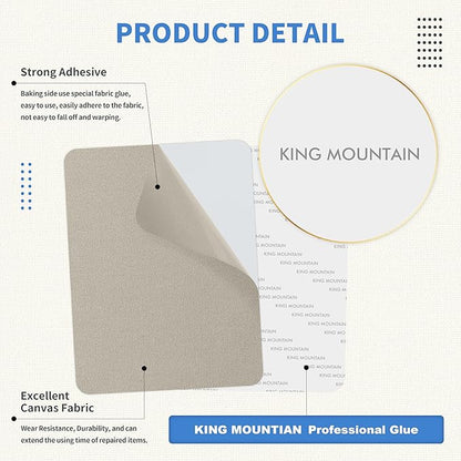 KING MOUNTAIN Canvas Repair Patch 9 x11 Inch 2 Pcs Self-Adhesive Waterproof - Image 3