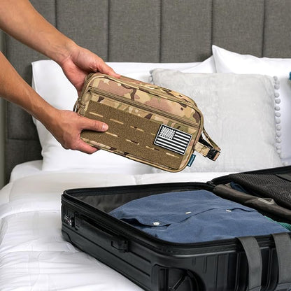 PAVILIA Tactical Toiletry Bag for Men, Travel Hygiene Bag, Military Gear Dopp - Image 8