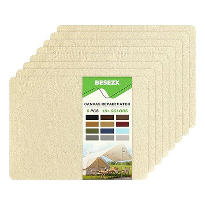 Besezx Canvas Repair Patch, Outdoor Gear Patch, 7.87x5.9 Inches 8PCS, by Besezx