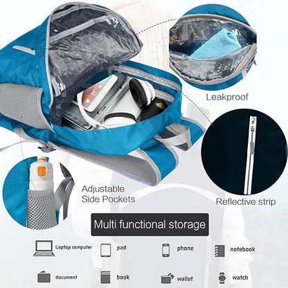 Waterproof Foldable Backpack Dry Storage Lightweight Daypack 35L Outdoor - Image 4