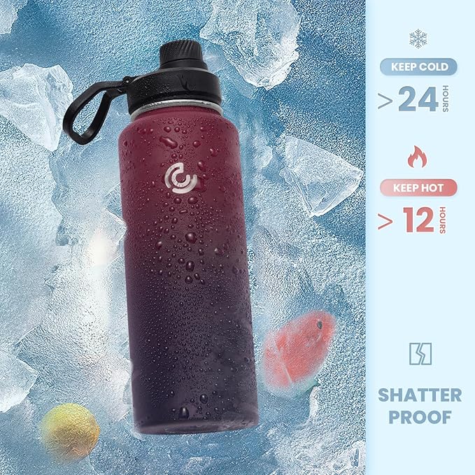Sports Water Bottle 40oz, Insulated Water Bottle - Image 4