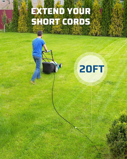 DEWENWILS Extension Cord 20 FT, 3 Prong Waterproof Extension Cable - Image 3