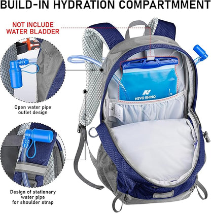 N NEVO RHINO Hiking Backpack 20L Water Resistant Outdoor Day Pack, Lightweight - Image 4