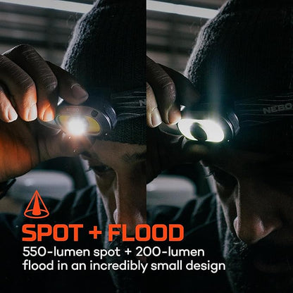 NEBO MYCRO 550+ Rechargeable Headlamp | 550 Lumens, 7 Light Modes, Water - Image 5