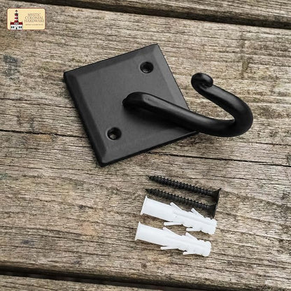 Mystic Colonial Rustic Cast Iron Wall Hooks, 3.6" Heavy Duty Coat Hooks - Image 7