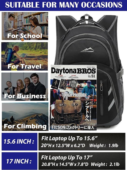 ProEtrade Backpack Bookbag for College Laptop Travel, Fit Laptop Up to 15.6 inch - Image 6