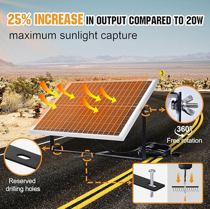 ECO-WORTHY 25W 12V Solar Battery Charger Trickle Maintainer, 25W Waterproof - Image 4
