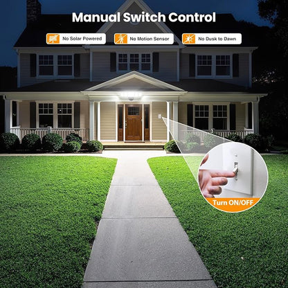 Onforu 150W LED Flood Lights Outdoor, 15000LM Brightness Security Light Switch - Image 5