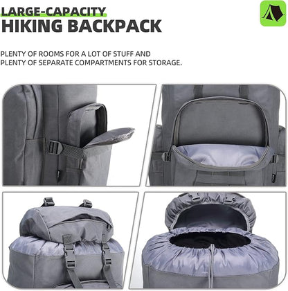 King'sGuard 100L Camping Hiking Backpack Molle Rucksack Military Camping - Image 3