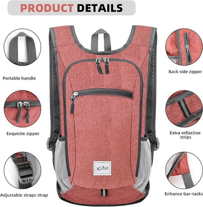 Xgunion Hiking Backpack 10L Small Travel Lightweight Daypack Foldable Hiking - Image 3