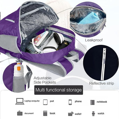 Waterproof Foldable Backpack Dry Storage Lightweight Daypack 35L Outdoor - Image 4