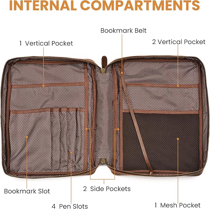 LEATHER VILLAGE Genuine Leather Bible Cover - Image 5
