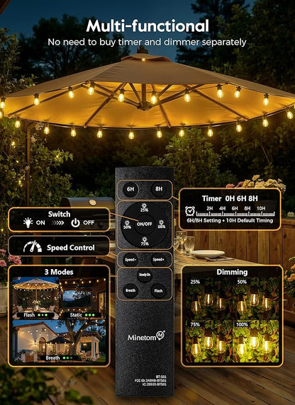 Minetom 79FT Solar String Lights Outdoor Waterproof, 24 LED S14 Shatterproof - Image 4