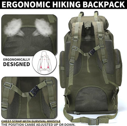 Hiking Backpack for Men 70L/100L Camping Backpack Military Rucksack Molle 3 - Image 5