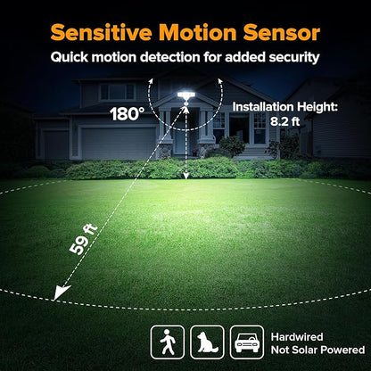 LUTEC 84W 9500LM LED Security Light Motion Sensor Outdoor Lights - Image 3