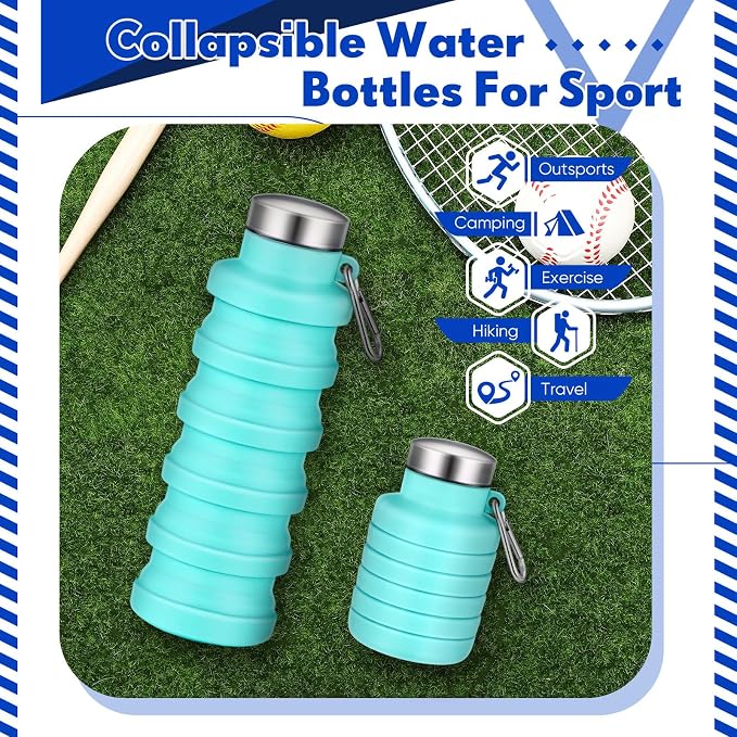 Baderke Collapsible Water Bottles 17oz Travel Sports Portable Water Bottle - Image 4