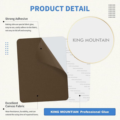 KING MOUNTAIN Canvas Repair Patch 9 x11 Inch 2 Pcs Self-Adhesive Waterproof - Image 3