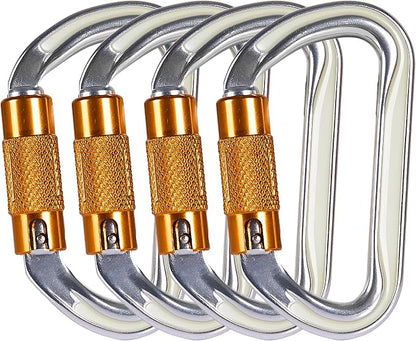 SOB Heavy Duty Steel Carabiner Clips -Auto Locking Climbing Carabiner, by SOB