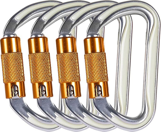 SOB Heavy Duty Steel Carabiner Clips -Auto Locking Climbing Carabiner, by SOB