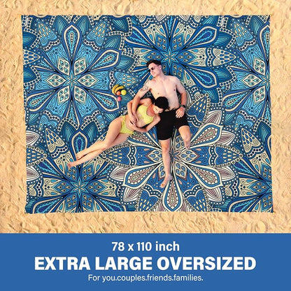 Famstar Beach Blanket Oversized Extra Large78 X 110", Waterproof Sandproof - Image 2