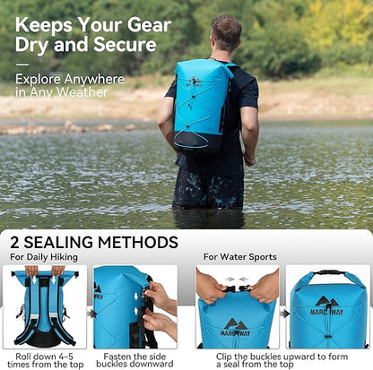 MARCHWAY Floating Roll Top Dry Bag, Flexible Lightweight TPU Waterproof - Image 3