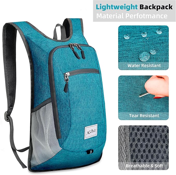 Xgunion Hiking Backpack 10L Small Travel Lightweight Daypack Foldable Hiking - Image 5