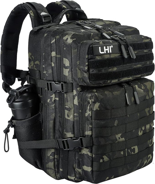 LHI Military Tactical Backpack for Men and Women 45L Army 3 Days Assault Pack by LHI
