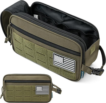 PAVILIA Tactical Toiletry Bag for Men, Travel Hygiene Bag, Military Gear Dopp by PAVILIA